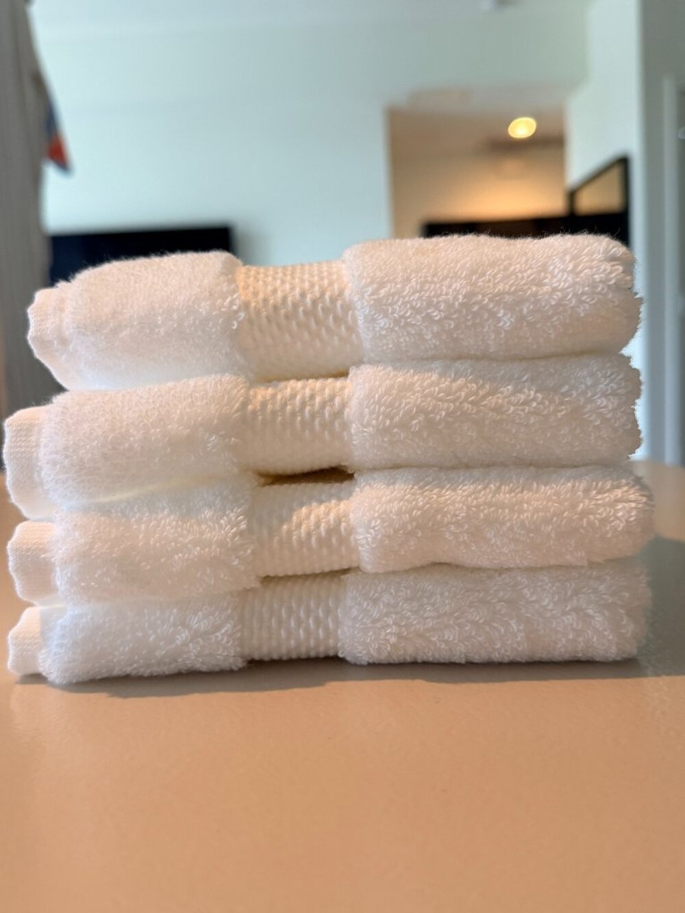 NEW 4x MATOUK LOTUS WASHCLOTHS set of 4, white